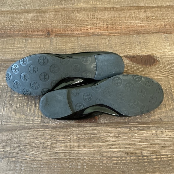 Tory Burch Black Ballerina Flats with Gold Accents - Picture 9 of 9